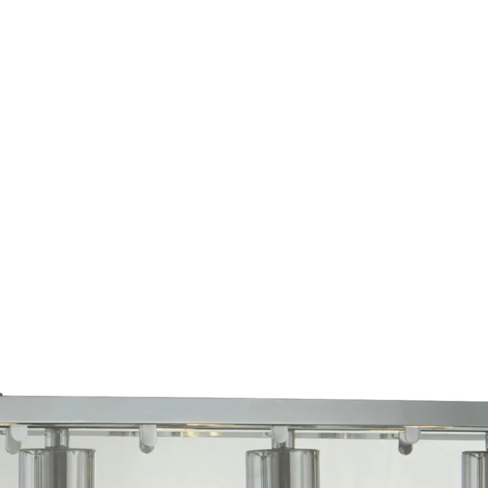 Hängeleuchte Glas Metall B: 90 cm 5x E27 Chrom Klar