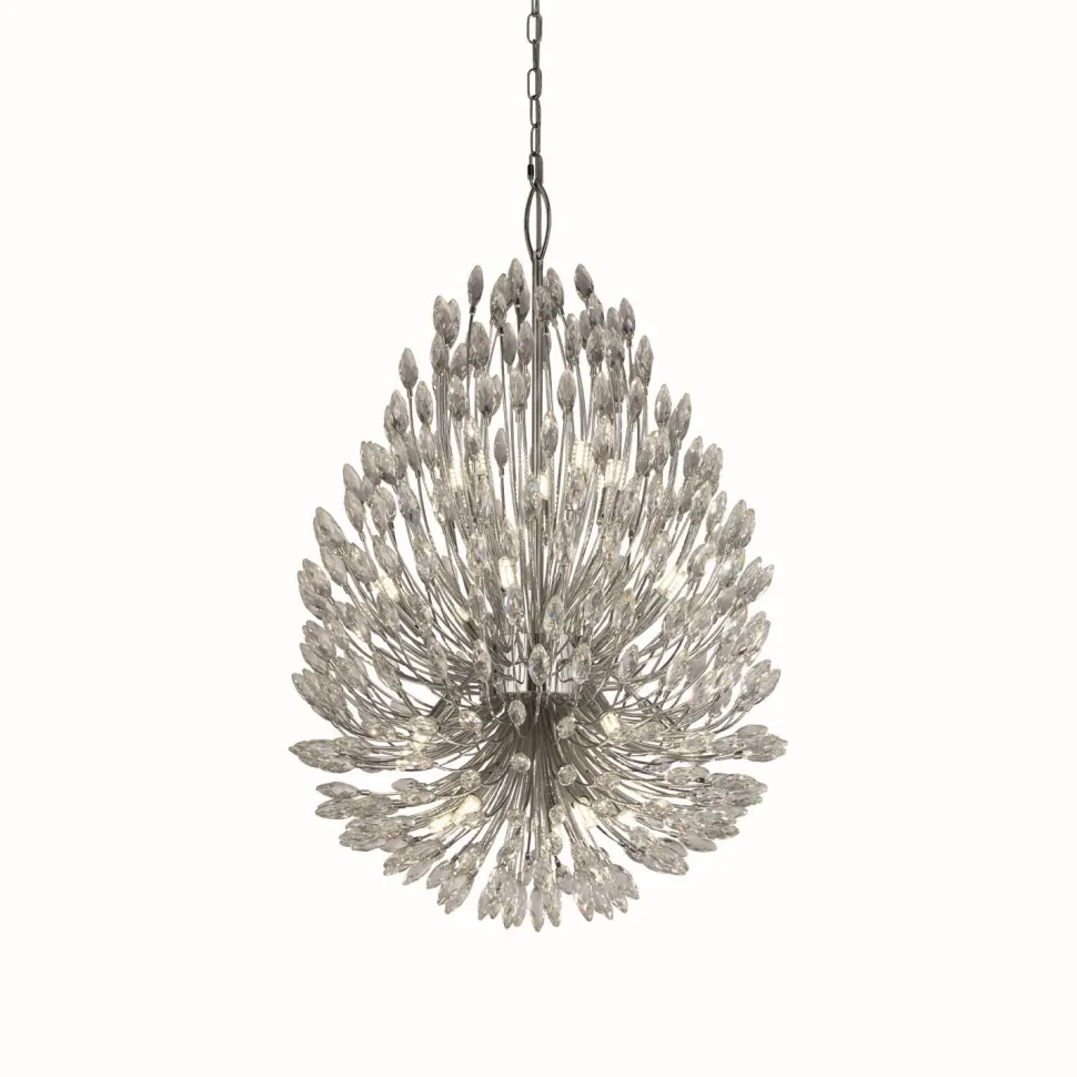 Hängeleuchte groß Ø 51 cm H: max. 286 cm verstellbar Kristall