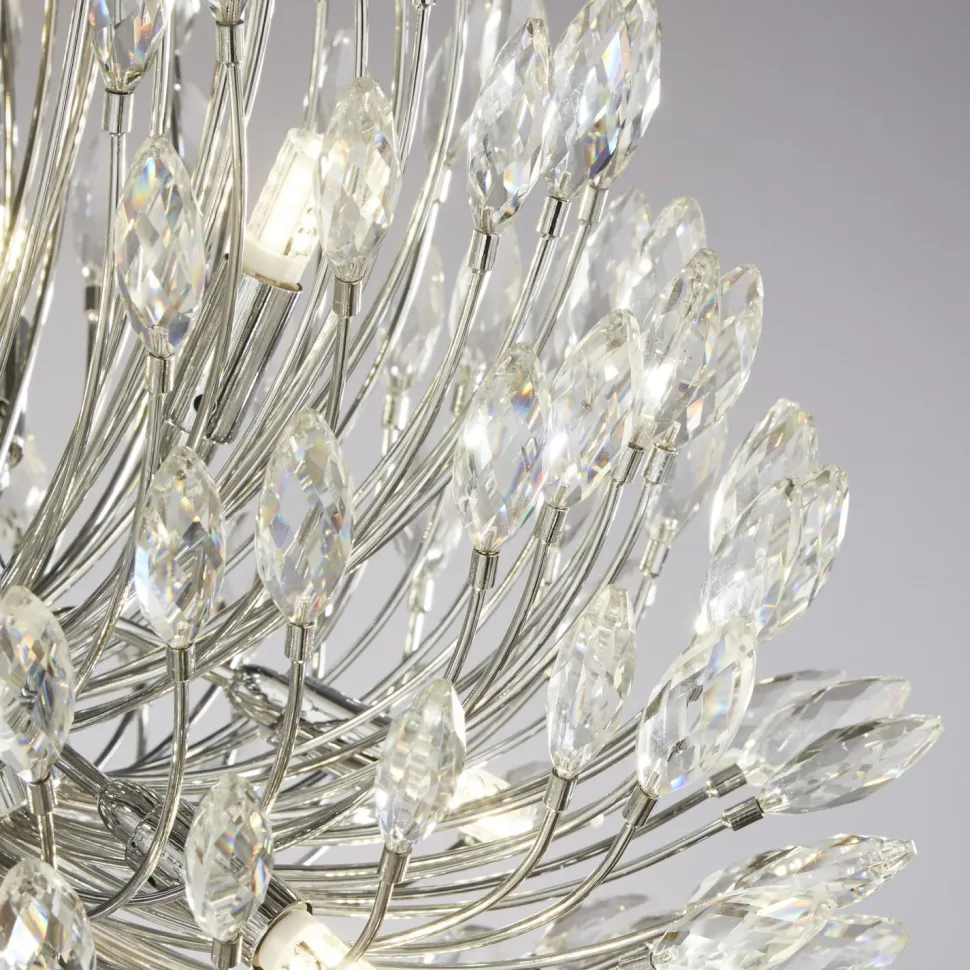 Hängeleuchte groß Ø 51 cm H: max. 286 cm verstellbar Kristall