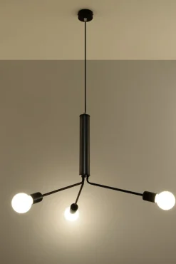 Hängeleuchte Hängelampe Metall 3-flammig E27 Schwarz