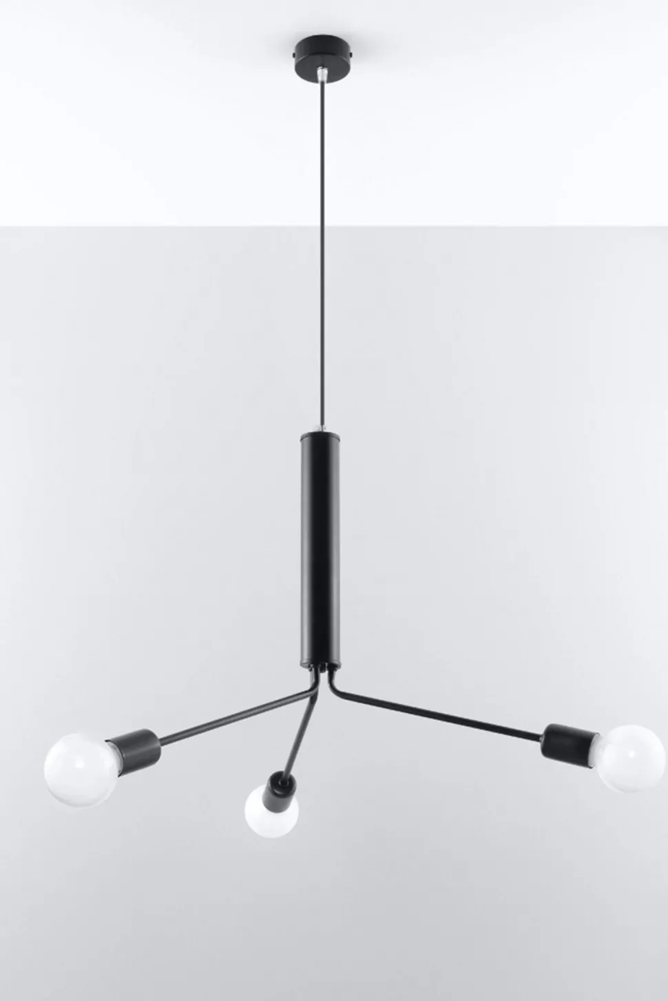 Hängeleuchte Hängelampe Metall 3-flammig E27 Schwarz