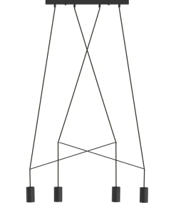 Hängeleuchte IMBRIA Schwarz 4-flmg 35W Lampe