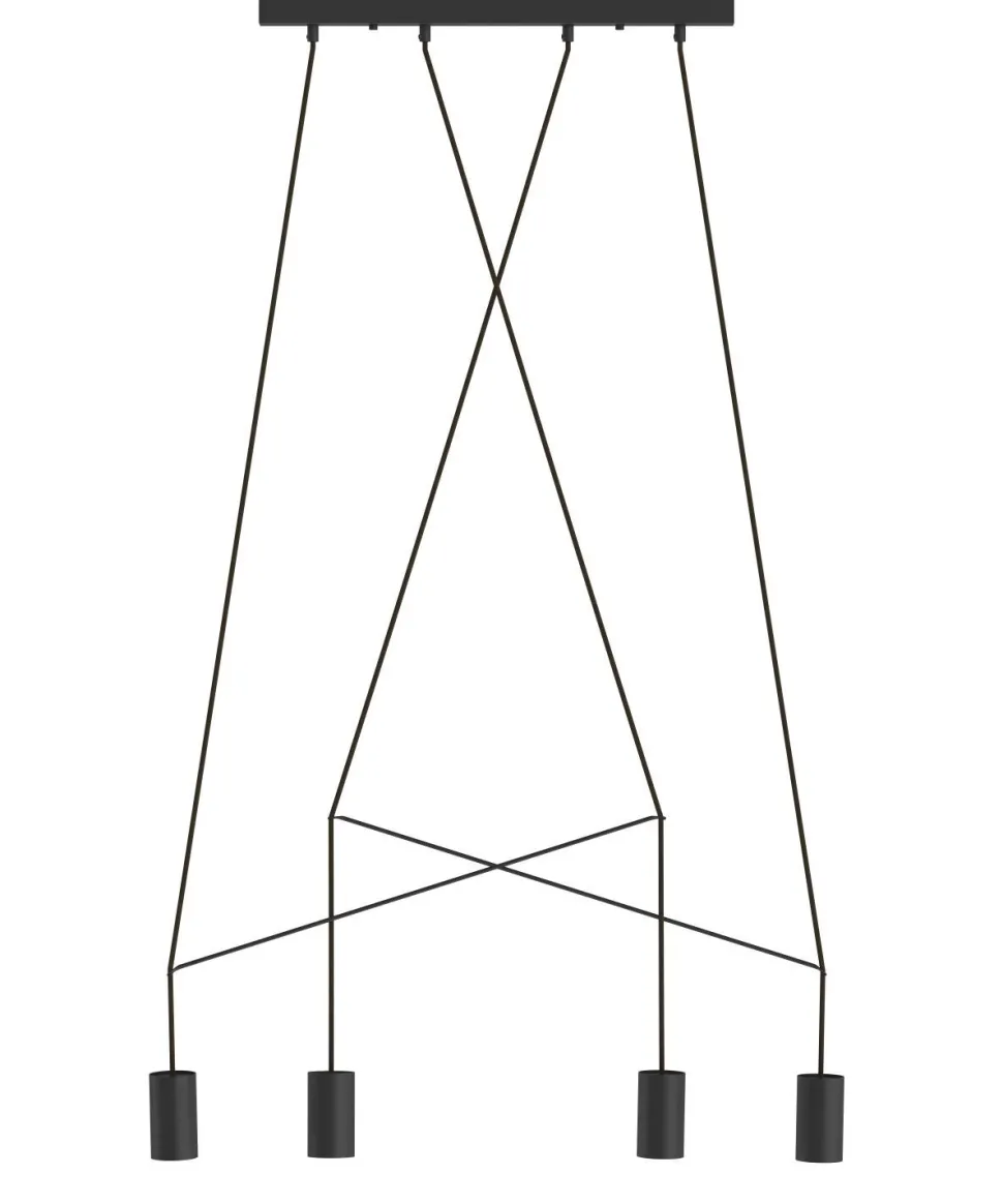 Hängeleuchte IMBRIA Schwarz 4-flmg 35W Lampe