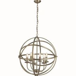 Hängeleuchte in Bronze 6-flmg