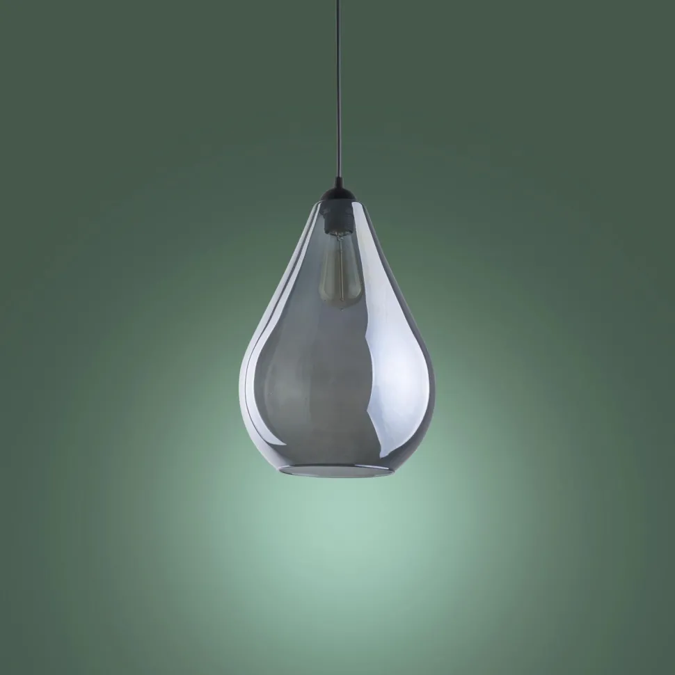 Hängeleuchte in Graphit Schwarz Tropfen Lampe GAWA