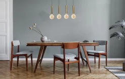 Hängeleuchte in Messing Schwarz Metall für E27