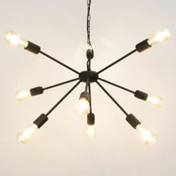 Hängeleuchte in Schwarz Ø77cm 9-flmg