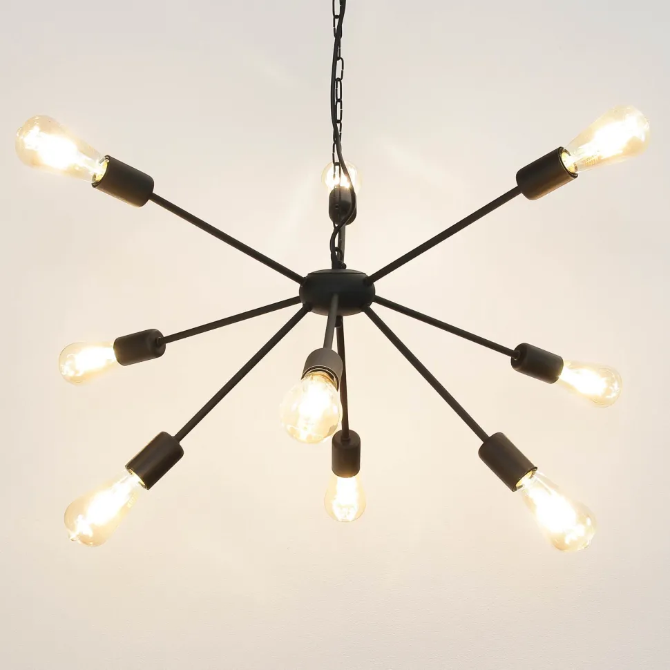 Hängeleuchte in Schwarz Ø77cm 9-flmg