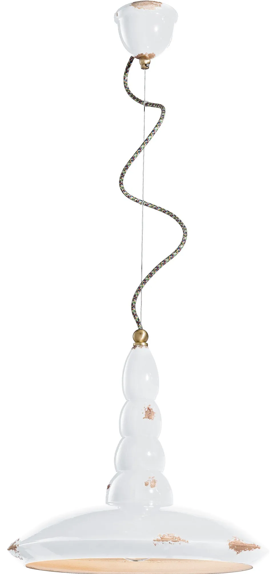 Hängeleuchte Keramik E27 Ø 40 cm rund H: max. 137 cm