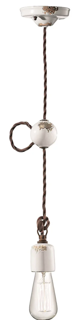 Hängeleuchte Keramik E27 H: max. 120 cm Vintage ARASI