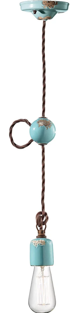 Hängeleuchte Keramik H: max. 120 cm E27 Vintage ARASI