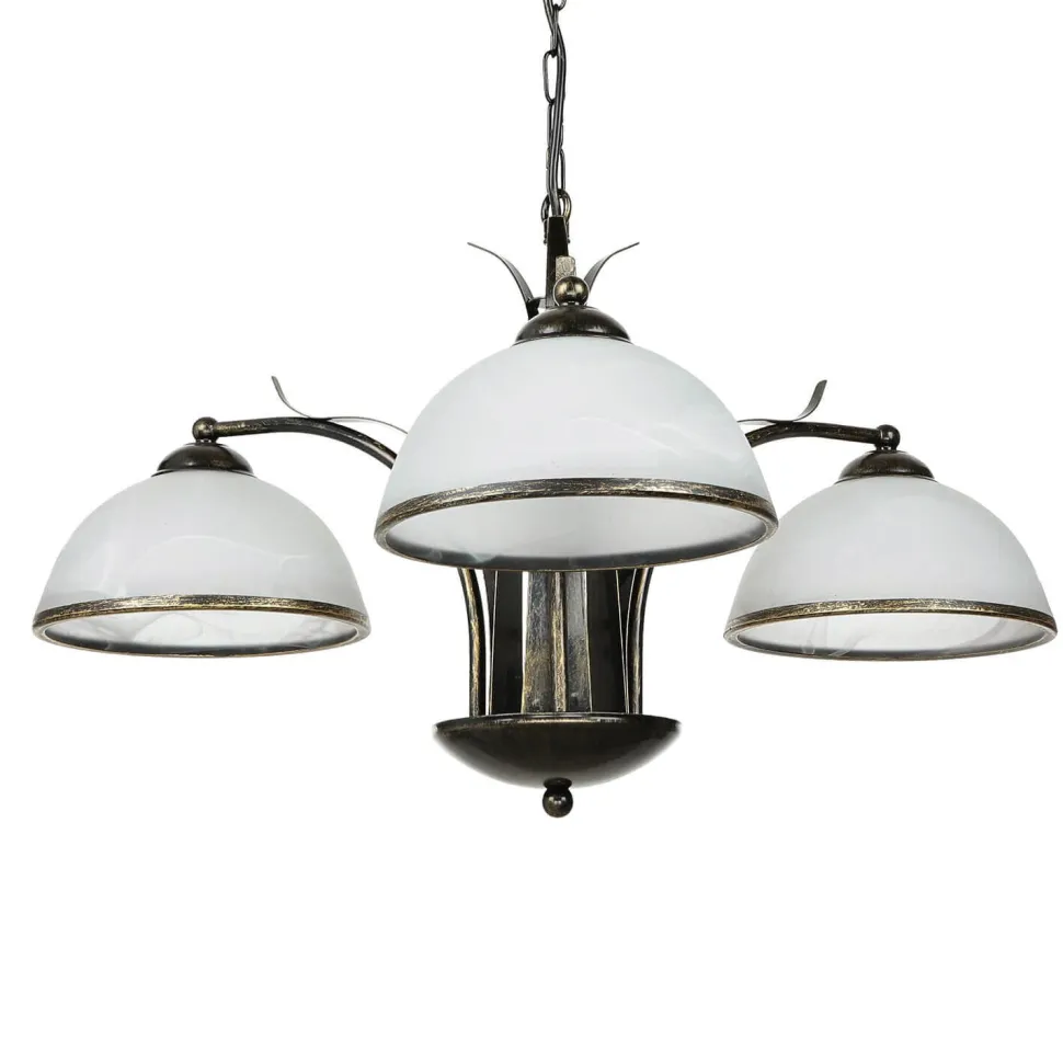 Hängeleuchte KORFU in Messing Antik 3-flmg