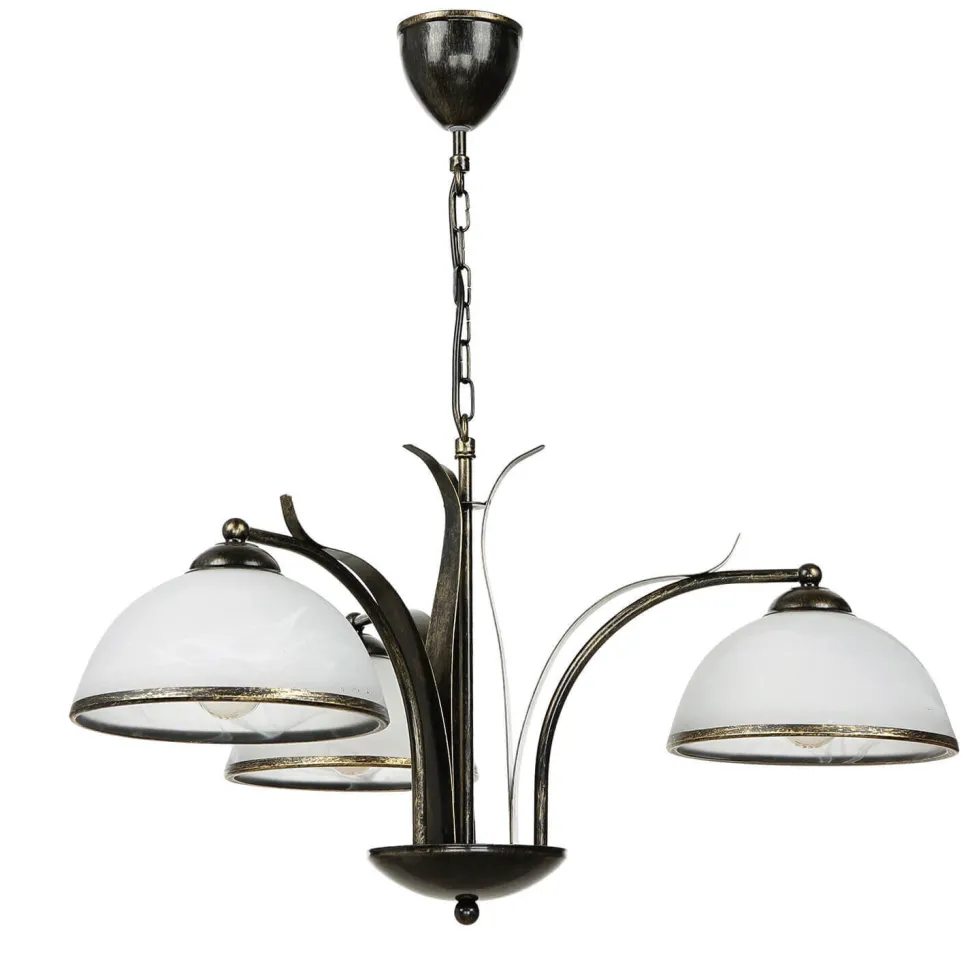 Hängeleuchte KORFU in Messing Antik 3-flmg