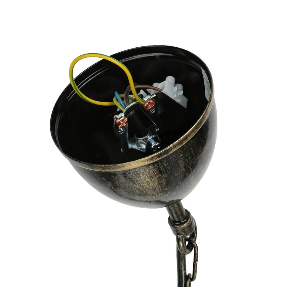 Hängeleuchte KORFU in Messing Antik 3-flmg