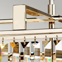 Hängeleuchte Kristall 4x E27 47 cm breit höhenverstellbar