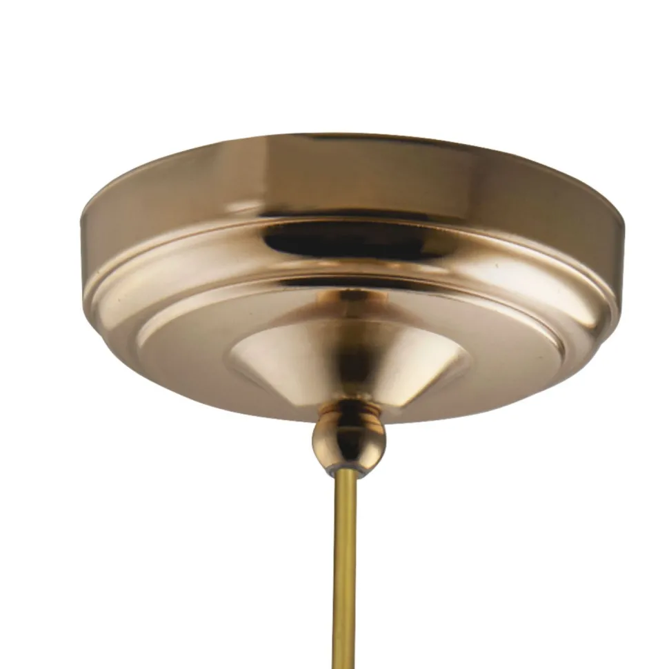 Hängeleuchte Kugel Glas Ø 30 cm E27 in Messing Antik Bernstein