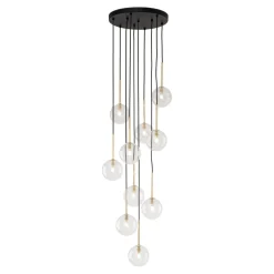 Hängeleuchte Kugel Metall Glas H: max. 145 cm verstellbar