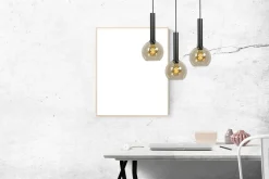 Hängeleuchte Kugelschirm Ø 20 cm Glas verstellbar E27