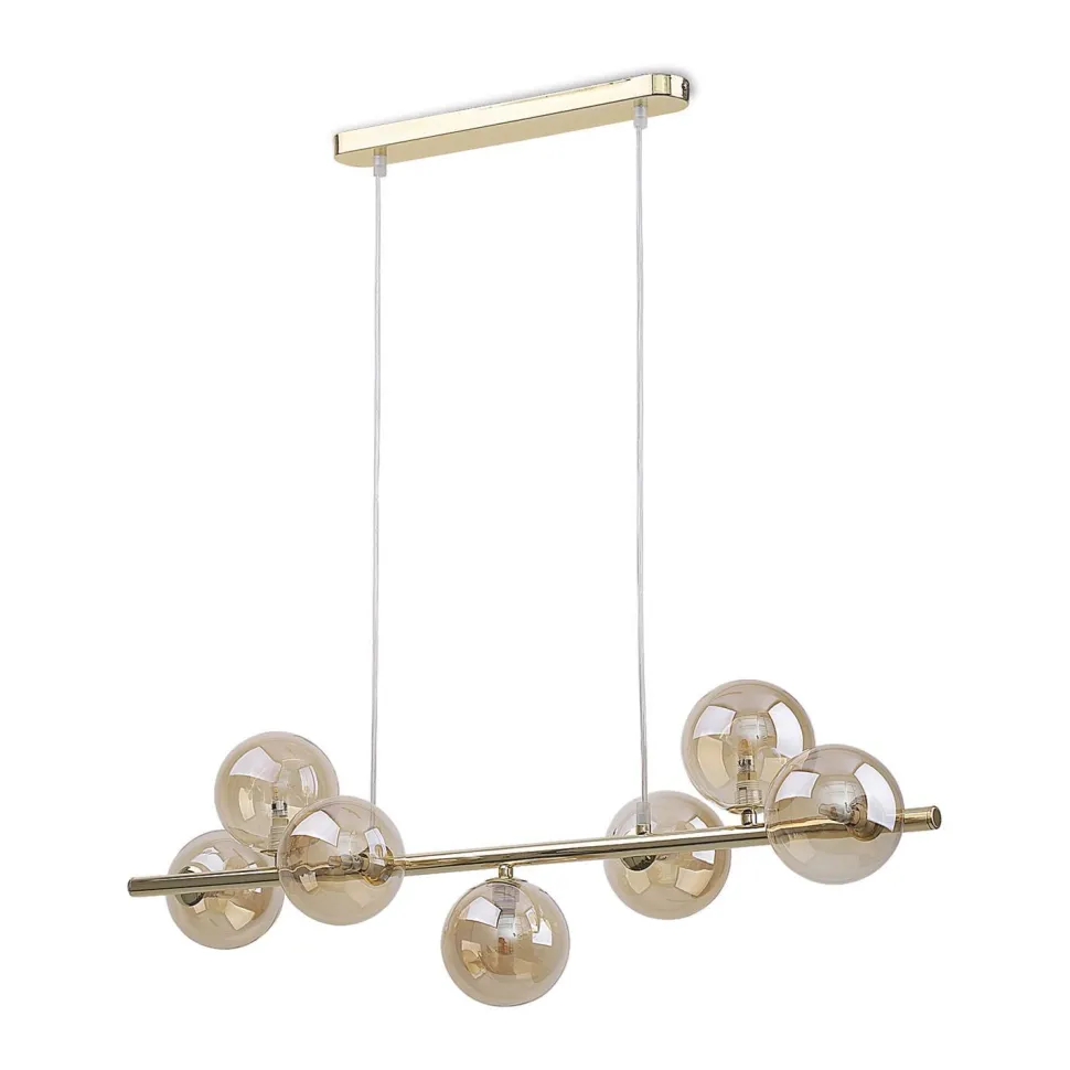 Hängeleuchte Kugelschirm Glas Metall Modern elegant