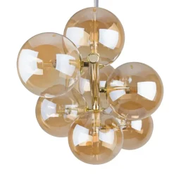 Hängeleuchte Kugelschirm Glas Metall Modern elegant