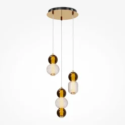 Hängeleuchte LED Metall Rauchglas B: 38 cm 4000 lm INA