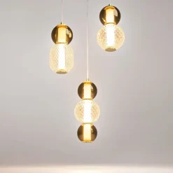 Hängeleuchte LED Metall Rauchglas B: 38 cm 4000 lm INA