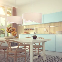 Hängeleuchte MADAN Creme Weiß rund Ø50cm