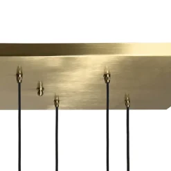 Hängeleuchte Messing B: 80 cm in Bronze hell 6x E27 massiv