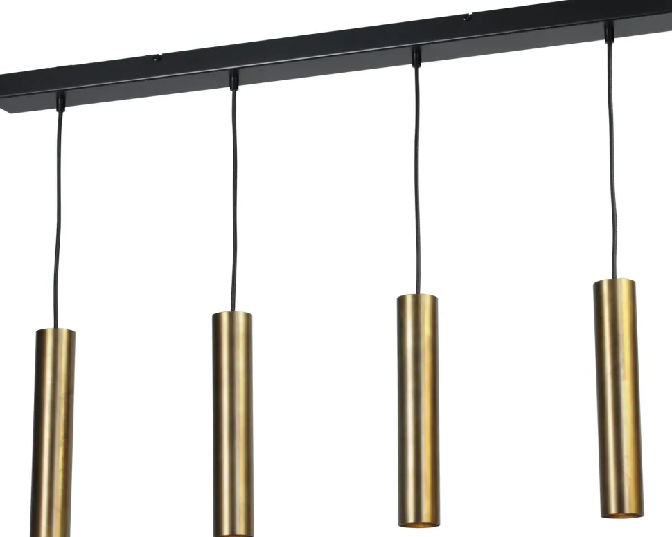 Hängeleuchte Messing Schwarz GU10 Metall 3-flammig