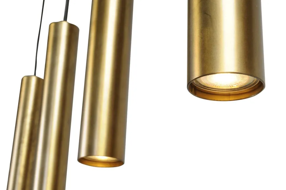 Hängeleuchte Messing Schwarz GU10 Metall 3-flammig