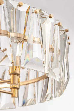 Hängeleuchte Metall Ø 51,7 cm H: max. 66,8 cm in Gold