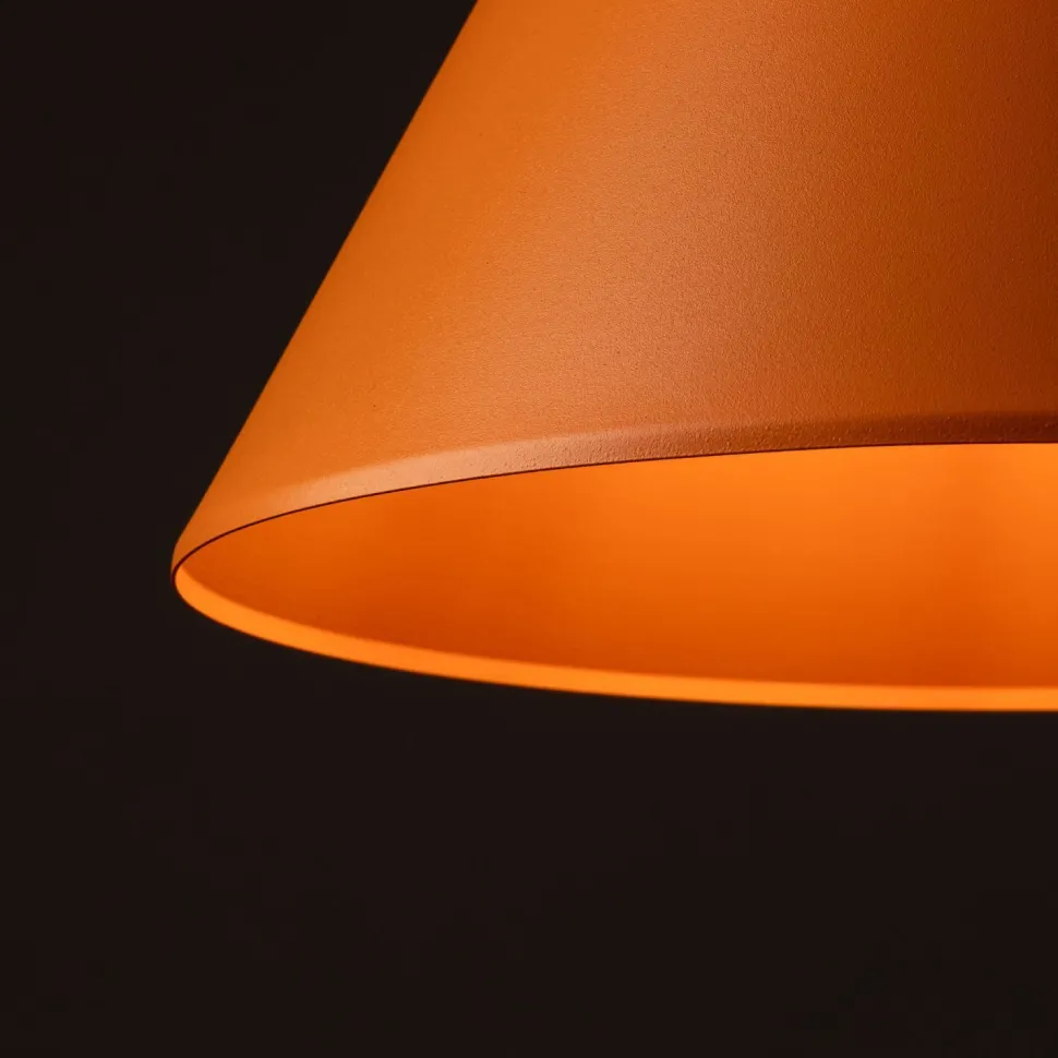 Hängeleuchte Metall Ø 32 cm H: max. 165 cm Orange E27