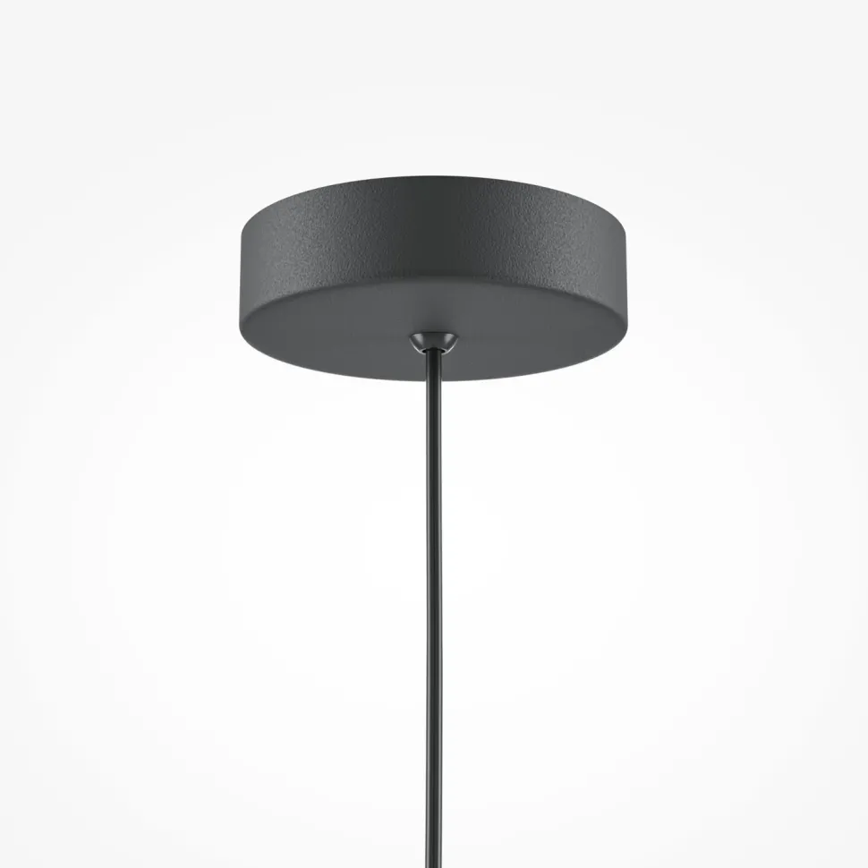 Hängeleuchte Metall Ø 35 cm rund H: max. 318 cm Schwarz