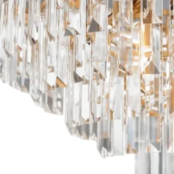 Hängeleuchte Metall Glas Ø 80 cm rund H: max. 127 cm