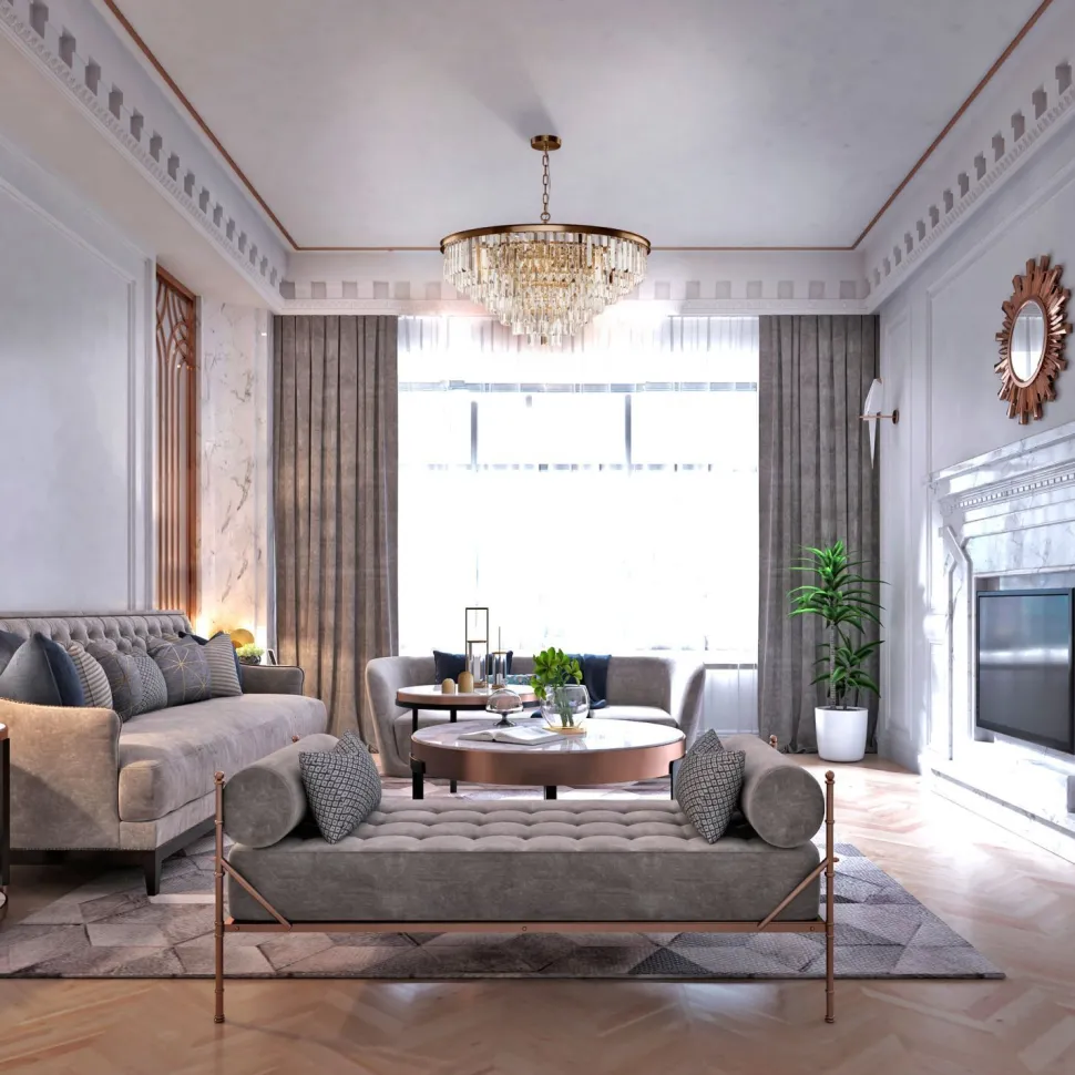 Hängeleuchte Metall Glas Ø 80 cm rund H: max. 127 cm