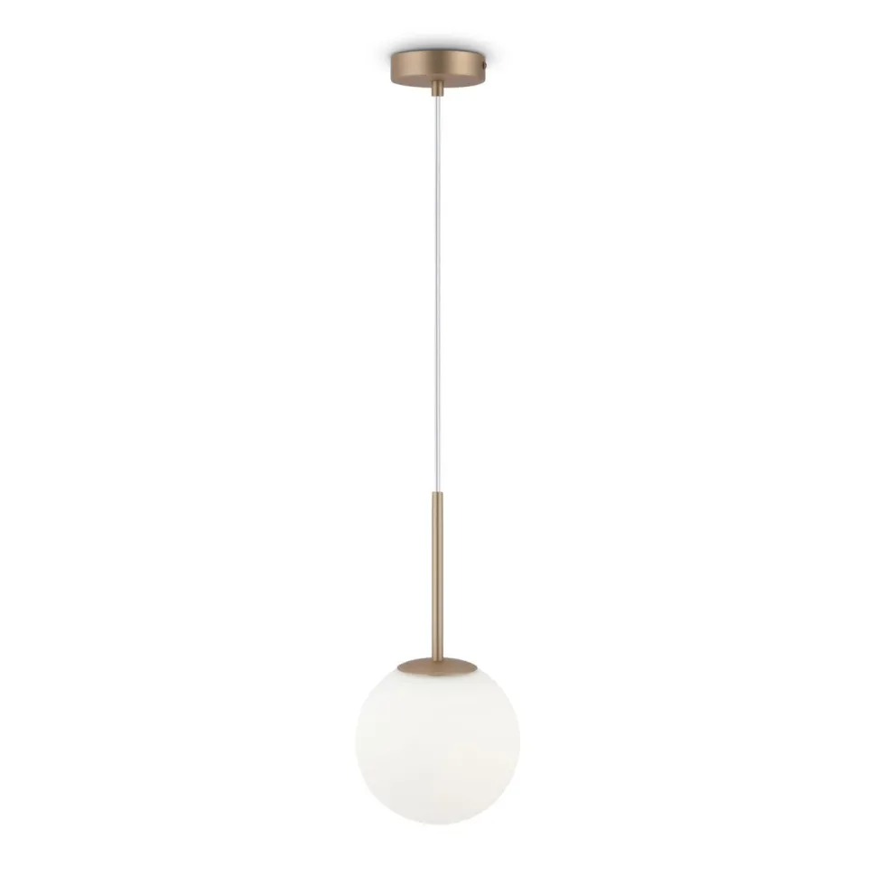 Hängeleuchte Metall Glas Ø 18 cm rund H: max. 180 cm