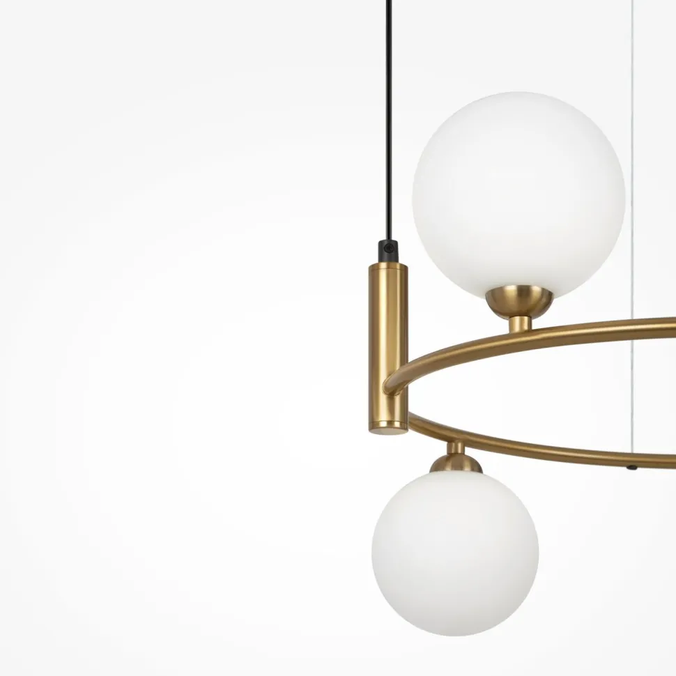 Hängeleuchte Metall Glas B: 39 cm H: max. 178 cm G9