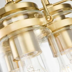 Hängeleuchte Metall Glas B: 21,6 cm H: max. 287 cm 3x E27