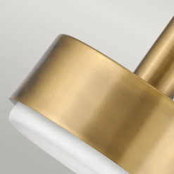 Hängeleuchte Metall Glas D: 33 cm H: max. 140,4 cm in Messing