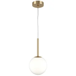 Hängeleuchte Metall Glas E14 D: 15 cm H: max. 180 cm