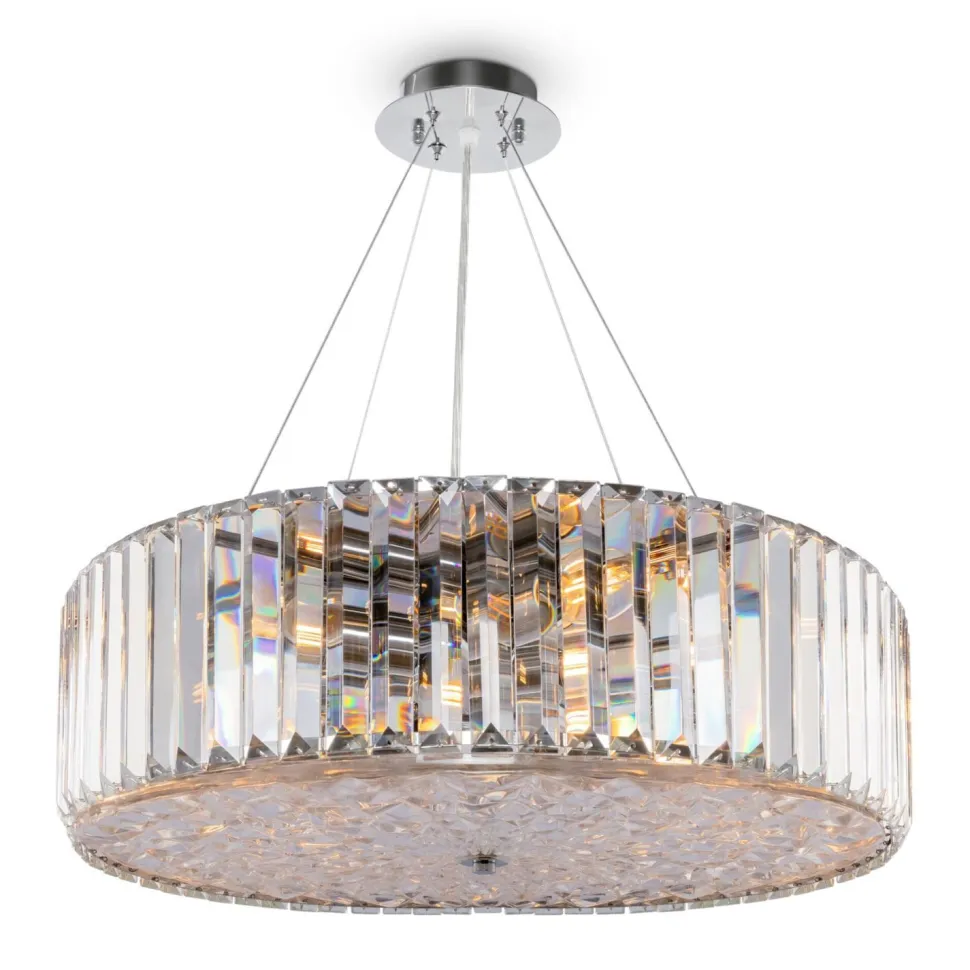 Hängeleuchte Metall Glas E27 D: 53 cm H: max. 89,4 cm