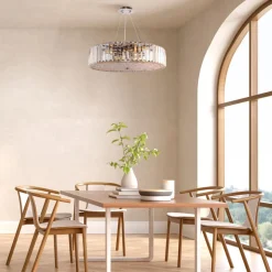 Hängeleuchte Metall Glas E27 D: 53 cm H: max. 89,4 cm