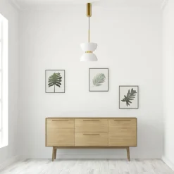 Hängeleuchte Metall Glas LED D: 22 cm H: max. 350 cm