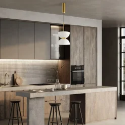 Hängeleuchte Metall Glas LED D: 22 cm H: max. 350 cm