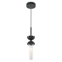 Hängeleuchte Metall Glas rund D: 10 cm H: max. 336,5 cm