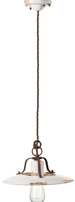 Hängeleuchte Metall Keramik rund Ø 30 cm E27 NICOLA