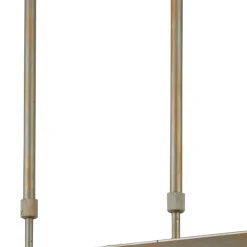 Hängeleuchte Metall länglich B: 90 cm in Silber-Gold E27