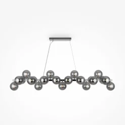 Hängeleuchte Metall Rauchglas H: max. 133,9 cm G9 HILDA