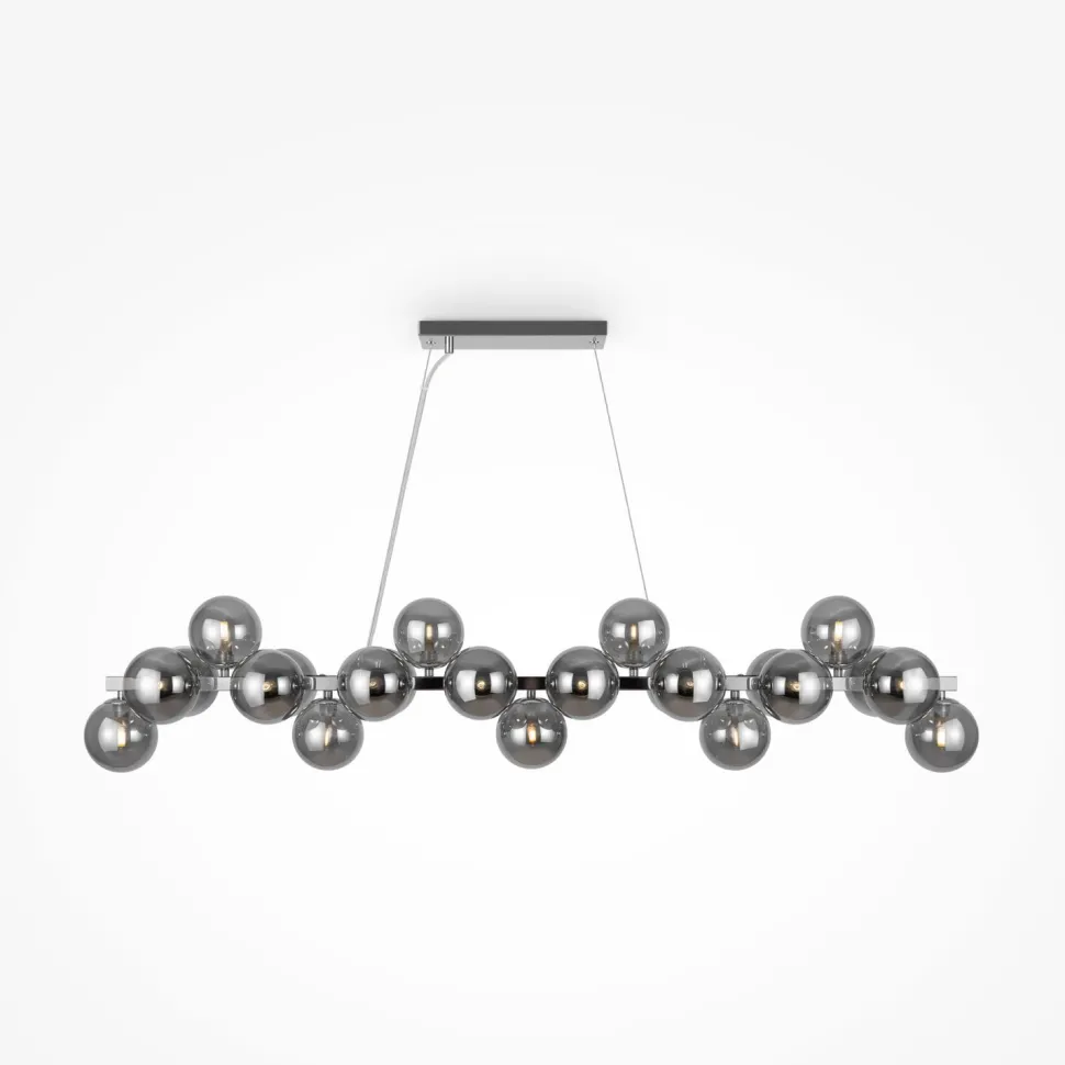 Hängeleuchte Metall Rauchglas H: max. 133,9 cm G9 HILDA