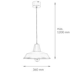 Hängeleuchte Metall rund Ø36cm Grün Küche Esstisch